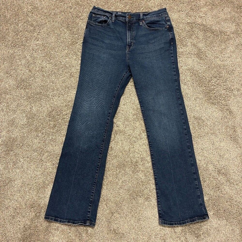 a.n.a High-Rise Vintage Boot Cut Jeans Womens Size 12 Dark Wash Denim Cowgirl